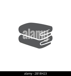 Handtuchsymbol auf weißem Hintergrund Stock Vektor