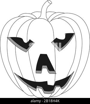 Halloween Kürbis. Geschnitztes Gesicht Stock Vektor