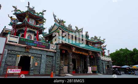 Tainan, TAIWAN - 04. Dezember 2019: Tempel von Tianhou im Anping-Distrikt, auch bekannt als Tempel von Kaitai Tianhou oder Mazu. Es ist ein Tempel für die Chinesen Stockfoto