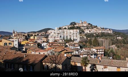 Blick auf die Stadt Amelia, Terni, Umbrien, Italien, Europa Stockfoto