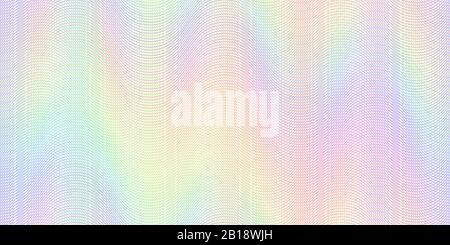 Banknotenmuster mit Wasserzeichen. Banknoten überprüfen die Struktur von Guillochlinien, sichere Wellenmuster und den Hintergrund von Passpapieren Stock Vektor