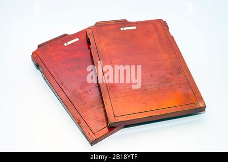 Filmhalter aus Holz im Format 8x10 Stockfoto