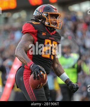 Carson, Kalifornien, USA. Februar 2020. 28 Martez Carter Touchdown während der LA Wildcats gegen DC Defenders am 23. Februar 2020 Credit: Dalton Hamm/ZUMA Wire/Alamy Live News Stockfoto