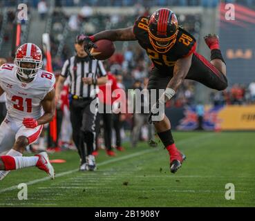 Carson, Kalifornien, USA. Februar 2020. 28 Martez Carter Touchdown während der LA Wildcats gegen DC Defenders am 23. Februar 2020 Credit: Dalton Hamm/ZUMA Wire/Alamy Live News Stockfoto