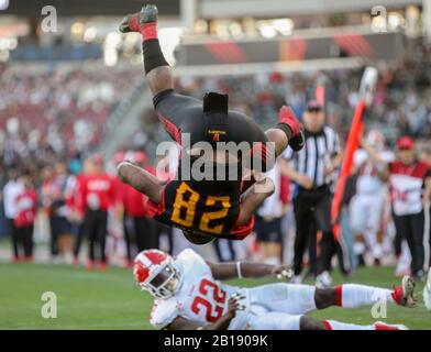 Carson, Kalifornien, USA. Februar 2020. 28 Martez Carter Touchdown während der LA Wildcats gegen DC Defenders am 23. Februar 2020 Credit: Dalton Hamm/ZUMA Wire/Alamy Live News Stockfoto