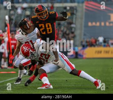 Carson, Kalifornien, USA. Februar 2020. 28 Martez Carter Touchdown während der LA Wildcats gegen DC Defenders am 23. Februar 2020 Credit: Dalton Hamm/ZUMA Wire/Alamy Live News Stockfoto