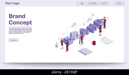 Vektorvorlage für Markenwebseite Stock Vektor