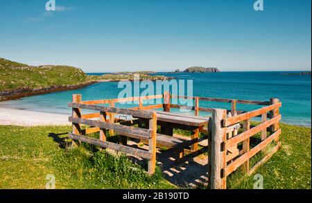 Bostadh Beach (Traigh Bhostadh), Great Bernera, Isle of Lewis, Äußere Hebriden, Schottland Stockfoto