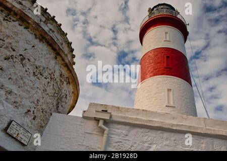 Eilean Glas Leuchtturm, von der Insel Scalpay, Äußere Hebriden, Schottland Stockfoto