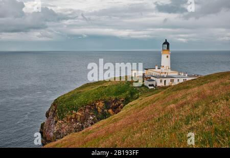 Leuchtturm von Tiumpan Head, Tiumpan Head, Portvoller, Isle of Lewis, Äußere Hebriden, Schottland Stockfoto