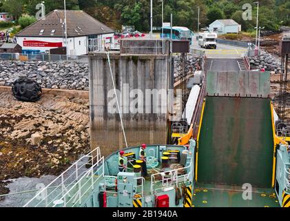 Caledonian MacBrayne Fähre von Armadale auf der Isle of Skye über den Sound of Sleat nach Mallaig, Lochaber, Schottland Stockfoto