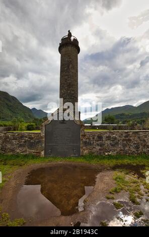 Glenfinnan Monument am Kopf von Loch Shiel, Lochaber, Highlands, Schottland Stockfoto