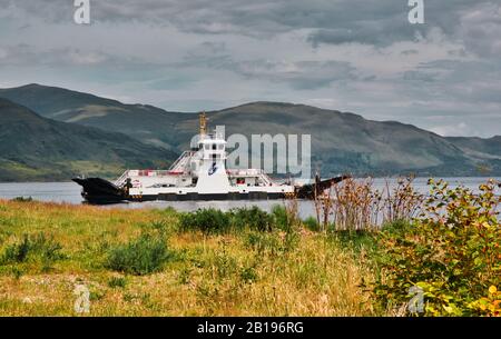 Corran-Fähre über Loch Linnhe von Nether Lochaber nach Ardgour, Lochaber, Highland, Schottland Stockfoto