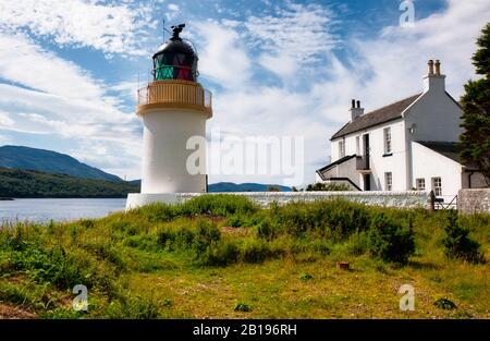 Corran Point Lighthouse, Corran Point, Loch Linnhe, Lochaber, Highland, Schottland Stockfoto