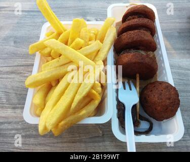 Pommes frites und Berenklauw, Niederlande Stockfoto