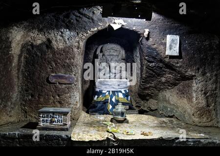 Gianyar, Bali Island, Indonesien. Mai 2019. Goa Gajah, die berühmte Touristenattraktion, ist eine bedeutende hinduistische archäologische Stätte. Stockfoto