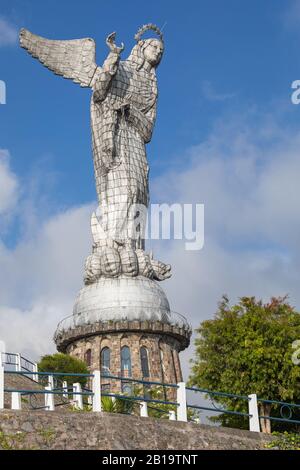 Das Denkmal der Virgen del Panecillo. Quito. Ecuador. Südamerika. Stockfoto