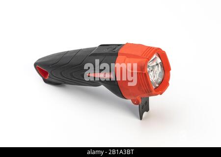 Eine gebrauchte und schmutzige LED-Taschenlampe Stockfoto