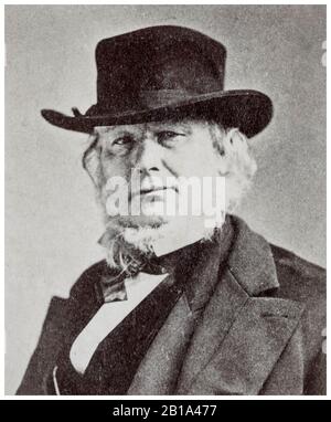 Journalist und Abolitionist Horace Greeley (1811-1872), Porträtfoto unbekannter Künstler, 1860-1872 Stockfoto