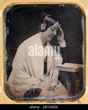 Margaret Fuller (1810-1850), Journalistin, Feministin, Reformerin, Abolitionistin, Porträtfoto von John Plumbe, 1846 Stockfoto