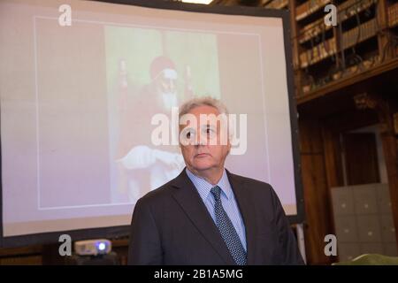 Roma, Italien. Februar 2020. Mario De Simoni Pressekonferenz zur Präsentation der Ausstellung "Raffaello" in MiBACT, Ministerium für Kulturerbe und Aktivitäten und Tourismus (Foto von Matteo Nardone/Pacific Press) Credit: Pacific Press Agency/Alamy Live News Stockfoto