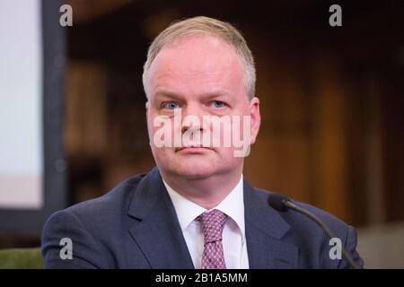 Roma, Italien. Februar 2020. Eike Schmidt Pressekonferenz zur Präsentation der Ausstellung "Raffaello" in MiBACT, Ministerium für Kulturerbe und Aktivitäten und Tourismus (Foto von Matteo Nardone/Pacific Press) Credit: Pacific Press Agency/Alamy Live News Stockfoto