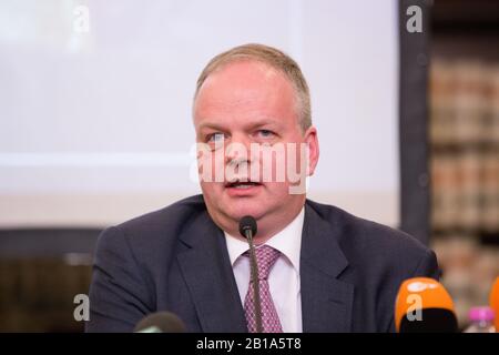 Roma, Italien. Februar 2020. Eike Schmidt Pressekonferenz zur Präsentation der Ausstellung "Raffaello" in MiBACT, Ministerium für Kulturerbe und Aktivitäten und Tourismus (Foto von Matteo Nardone/Pacific Press) Credit: Pacific Press Agency/Alamy Live News Stockfoto