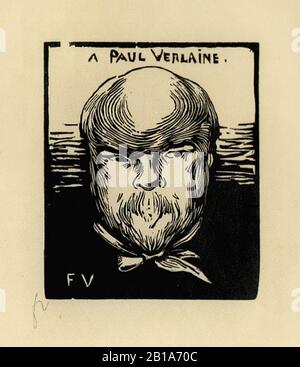 Félix Vallotton A Paul Verlaine im Jahr 1891. Stockfoto