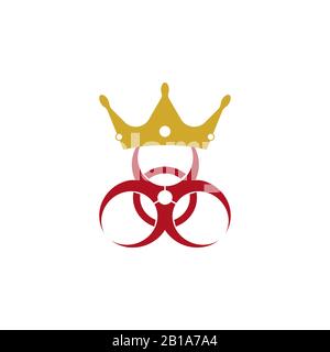 Coronavirus Icon Vector, Zeichen. Vektor für Krone und Viruszeichen. Stock Vektor