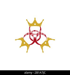 Coronavirus Icon Vector, Zeichen. Vektor für Krone und Viruszeichen. Stock Vektor