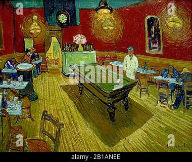 The Night Cafe, im Jahr 1888 - Gemälde von Vincent van Gogh - Sehr hohe Auflösung und hochwertige Bilder Stockfoto