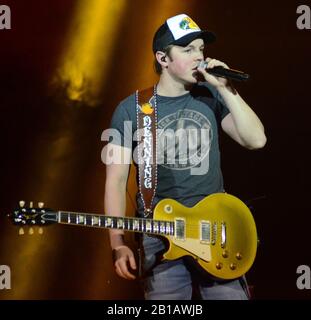 13. Februar 2020: Country-Sänger Travis Denning tritt auf Der Sylvee in Madison, Wisconsin auf. Ricky Bassman/CSM Stockfoto