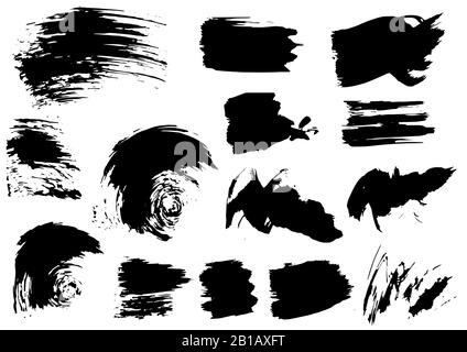 Vektor-Zeichnung malt. Streifen, Grunge-Ausdrucke. Designelemente für Ihre Kreativität. Handgefertigt. Originaltexturen Stock Vektor