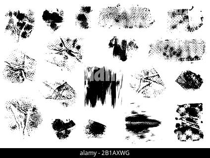 Vektor-Zeichnung malt. Streifen, Grunge-Ausdrucke. Designelemente für Kreativität. Originaltexturen Stock Vektor