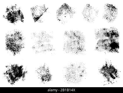 Vektorfarben. Streifen, Grunge-Ausdrucke. Designelemente für Ihre Kreativität. Handgefertigt. Originaltexturen, Handzeichnung. Pinsel, Rahmen für Text Stock Vektor