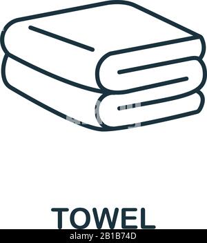 Handtuchsymbol aus der barber Shop-Kollektion. Einfaches Linienelement Handtuchsymbol für Vorlagen, Webdesign und Infografiken Stock Vektor