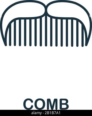 Kamm-Symbol aus der barber Shop-Kollektion. Einfaches Linienelement Symbol für Vorlagen, Webdesign und Infografiken Stock Vektor