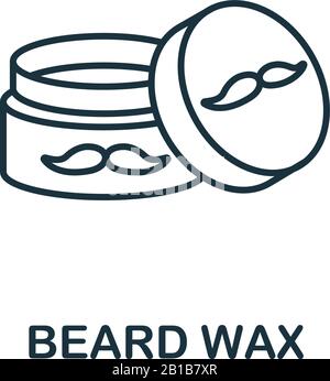 Bart Wax Icon aus der barber Shop Kollektion. Einfaches Linienelement Beard Wax Symbol für Vorlagen, Webdesign und Infografiken Stock Vektor
