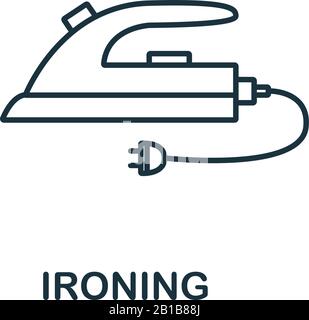 Bügelsymbol aus Reinigungssammlung. Einfaches Bügelsymbol für Vorlagen, Webdesign und Infografiken Stock Vektor