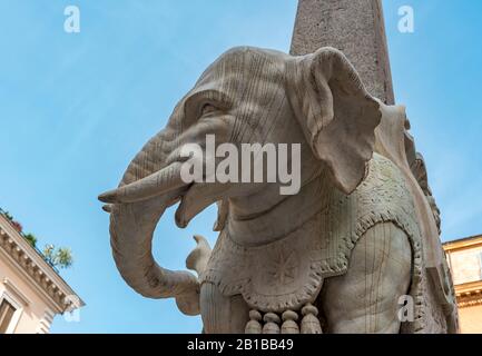 Elephant und Obelisk, Piazza della Minerva, Rom, Italien Stockfoto