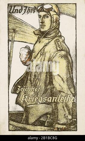 Fritz Erler Zeichnet Kriegsanleihe. Stockfoto