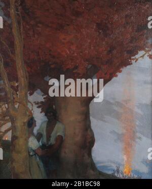 Fritz Erler - Johannisfeuer. Stockfoto