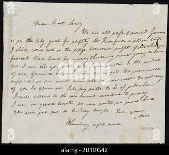 Von Anne Warren Weston bis Mary Weston; Donnerstag, 22. Oktober, 1835 p1. Stockfoto