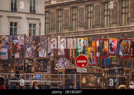 Fotoausstellung in Place Colette Platz Paris Frankreich Stockfoto
