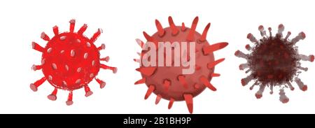 Ansteckender Coronavirus-Ausbruch. Coronavirus in China: Infektion Coronavirus 2019-nCoV . Konzept der Quarantäne von Coronavirus. Grippe-Strain-Fälle oder Pandem Stockfoto