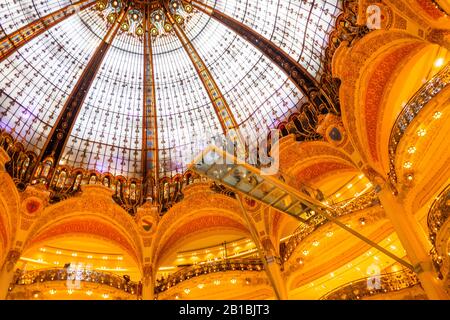 Galeries Lafayette Store Paris Frankreich Stockfoto