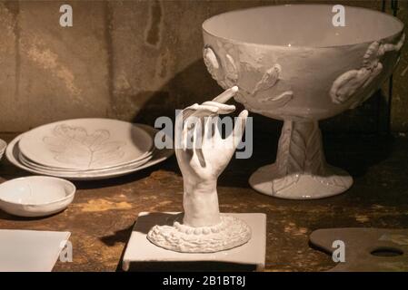 Astier de Villatte Keramik-Shop in Paris Frankreich Stockfoto