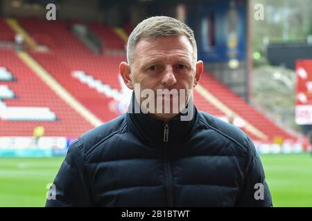 Februar 2020, The Valley, London, England; Sky Bet Championship, Charlton Athletic gegen Luton Town: Stockfoto