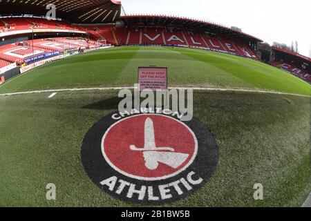 Februar 2020, The Valley, London, England; Sky Bet Championship, Charlton Athletic V Luton Town:General View of the Valley Home of Charlton Athletic Stockfoto