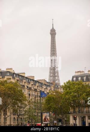 Eiffelturm Paris Frankreich Stockfoto